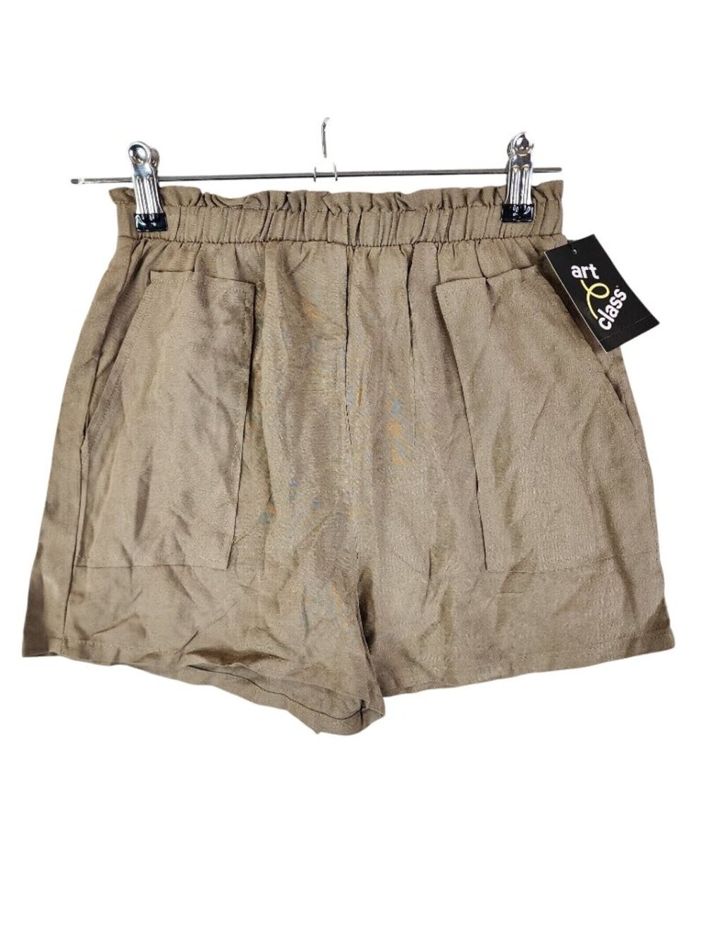 Girls Art Class Linen Brown Shorts Elastic Waist 2.5" Inseam Size M (7/8)